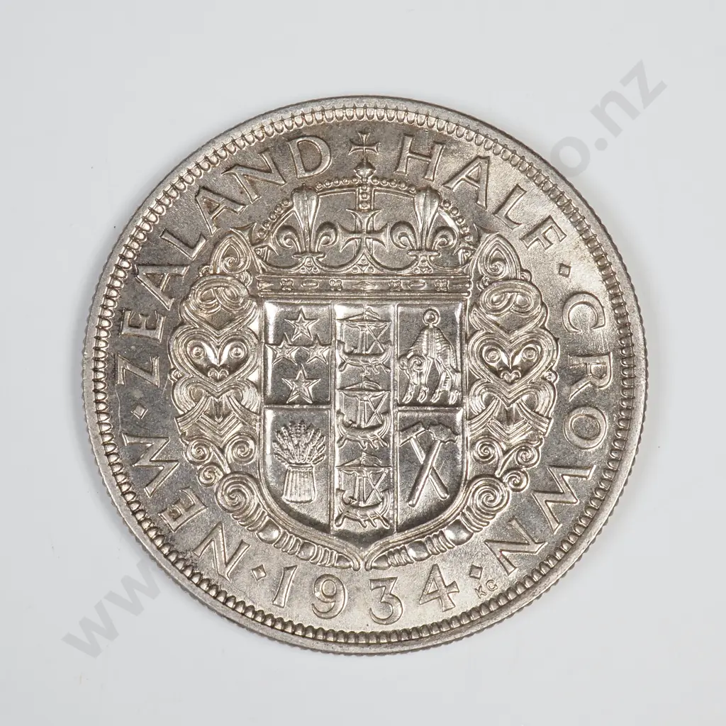 1934 HALFCROWN, A.UNC, C.V. $300 Image 1++