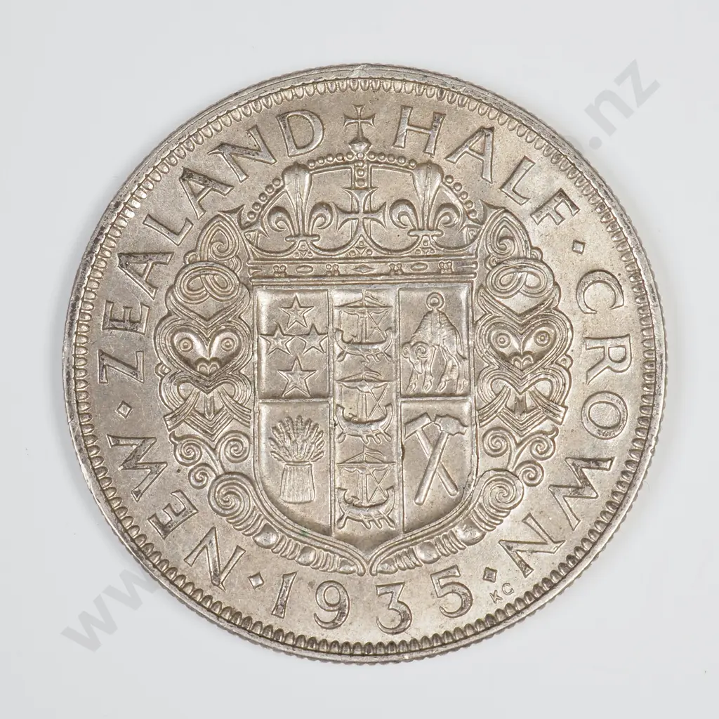 1935 HALFCROWN, A.UNC, C.V. $600 Image 1++