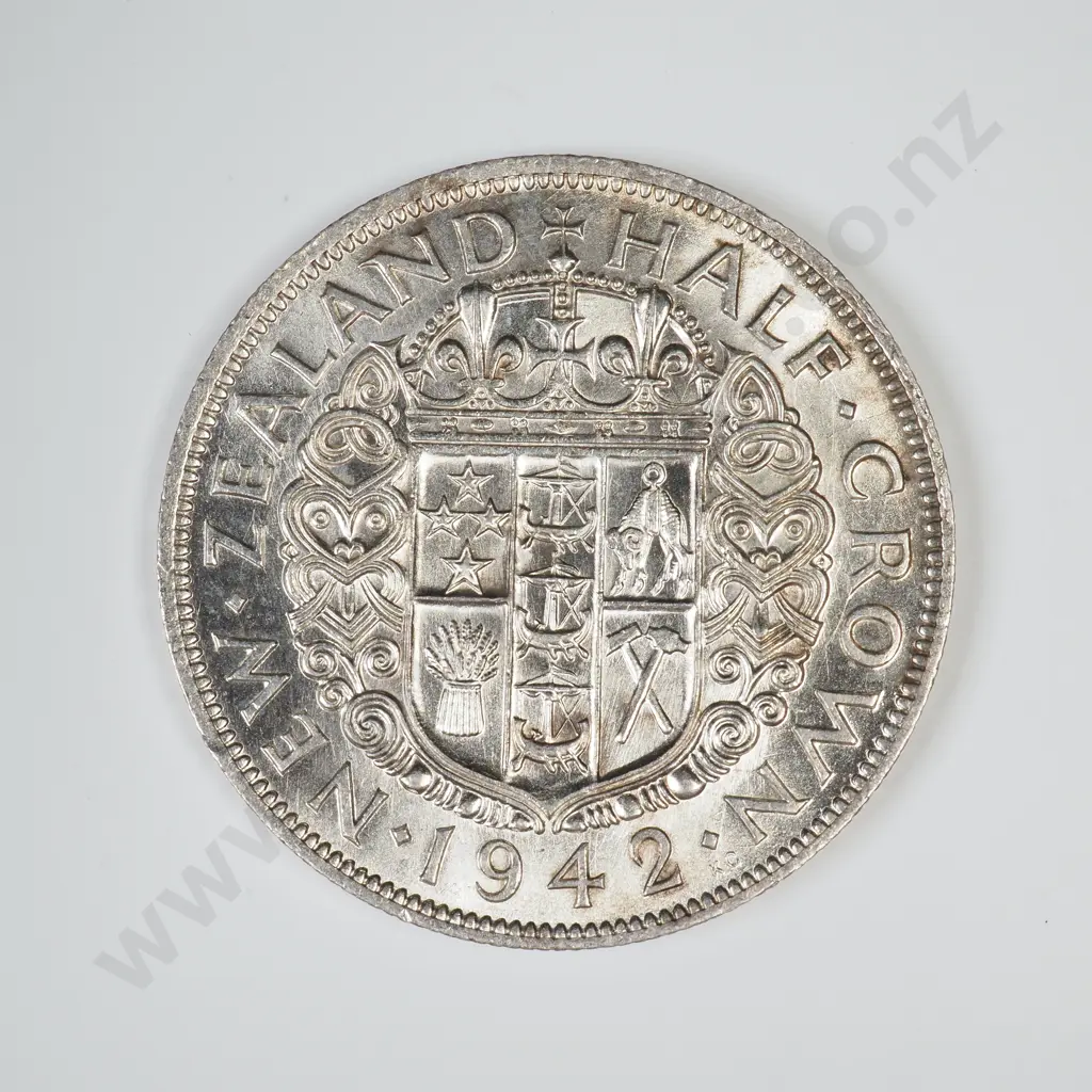 1942 HALFCROWN, UNC, C.V. $550 Image 1++