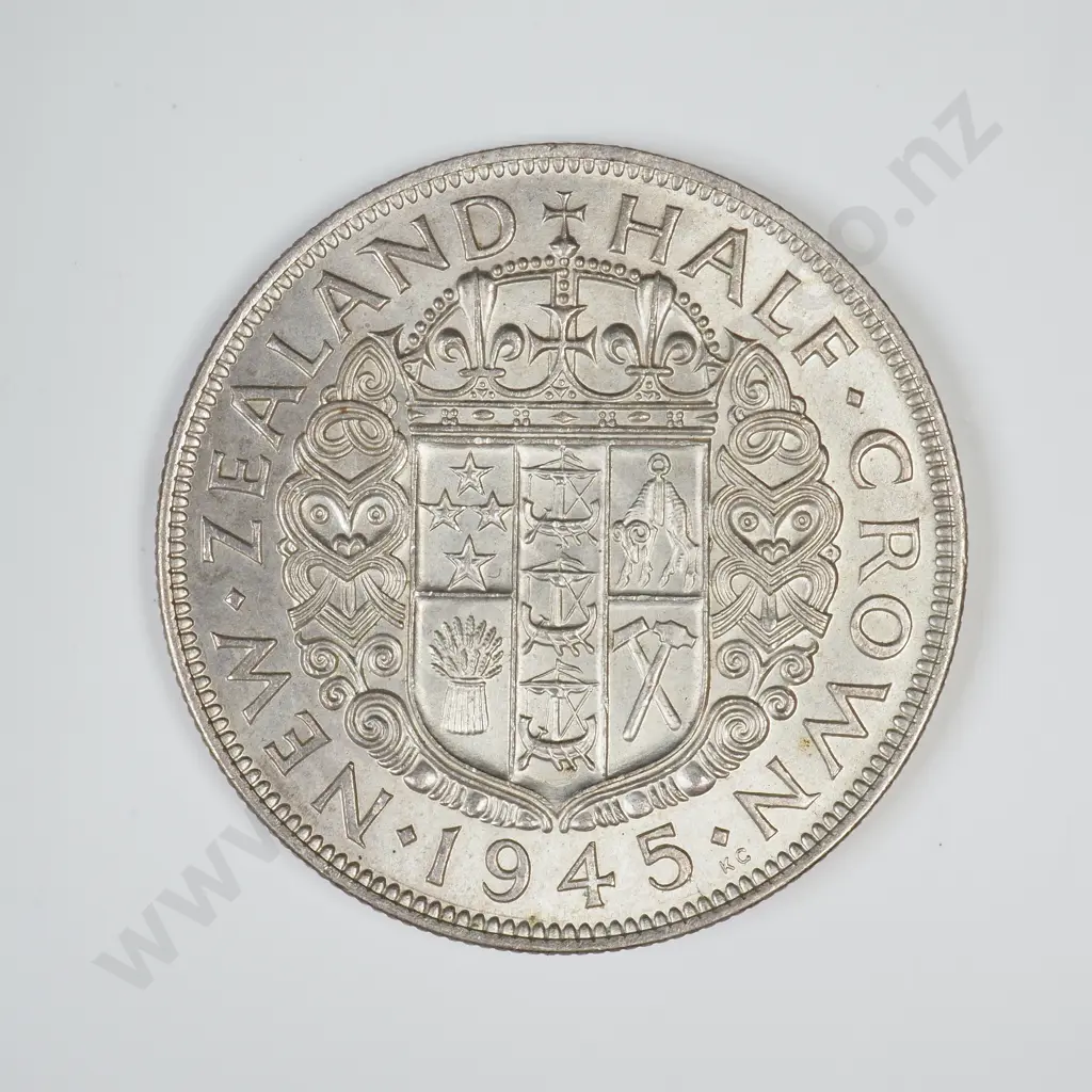 1945 HALFCROWN, E.F, C.V. $90 Image 1++