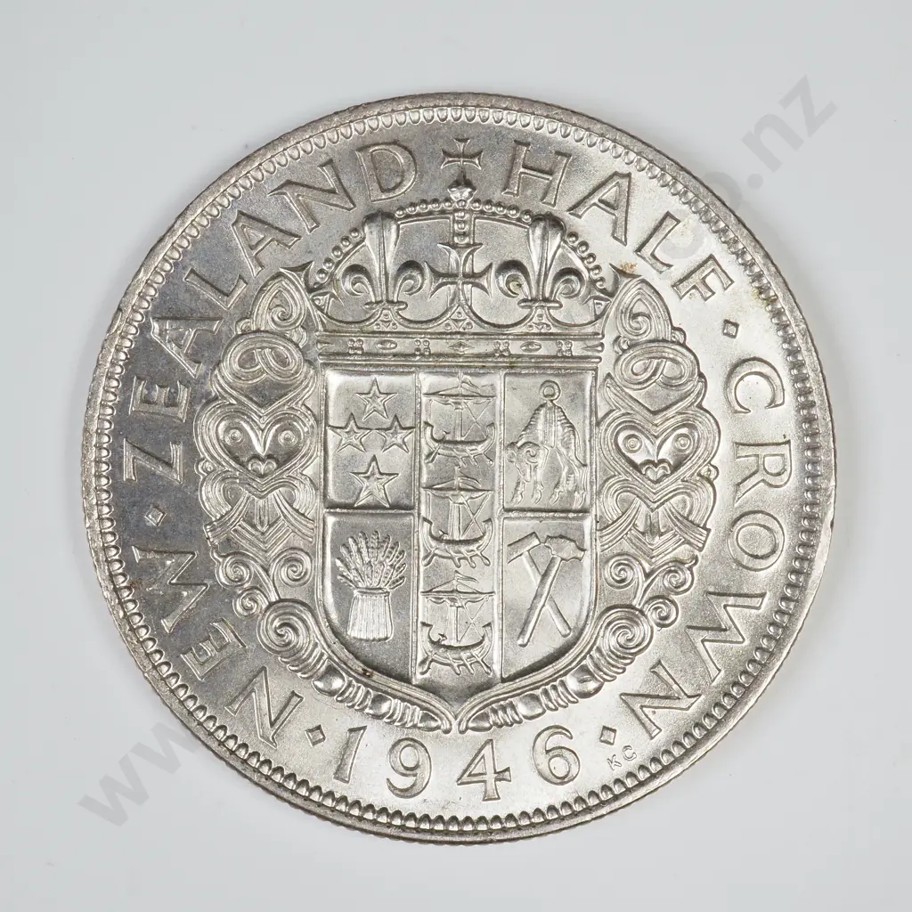 1946 HALFCROWN, A.UNC, C.V. $200 Image 1++