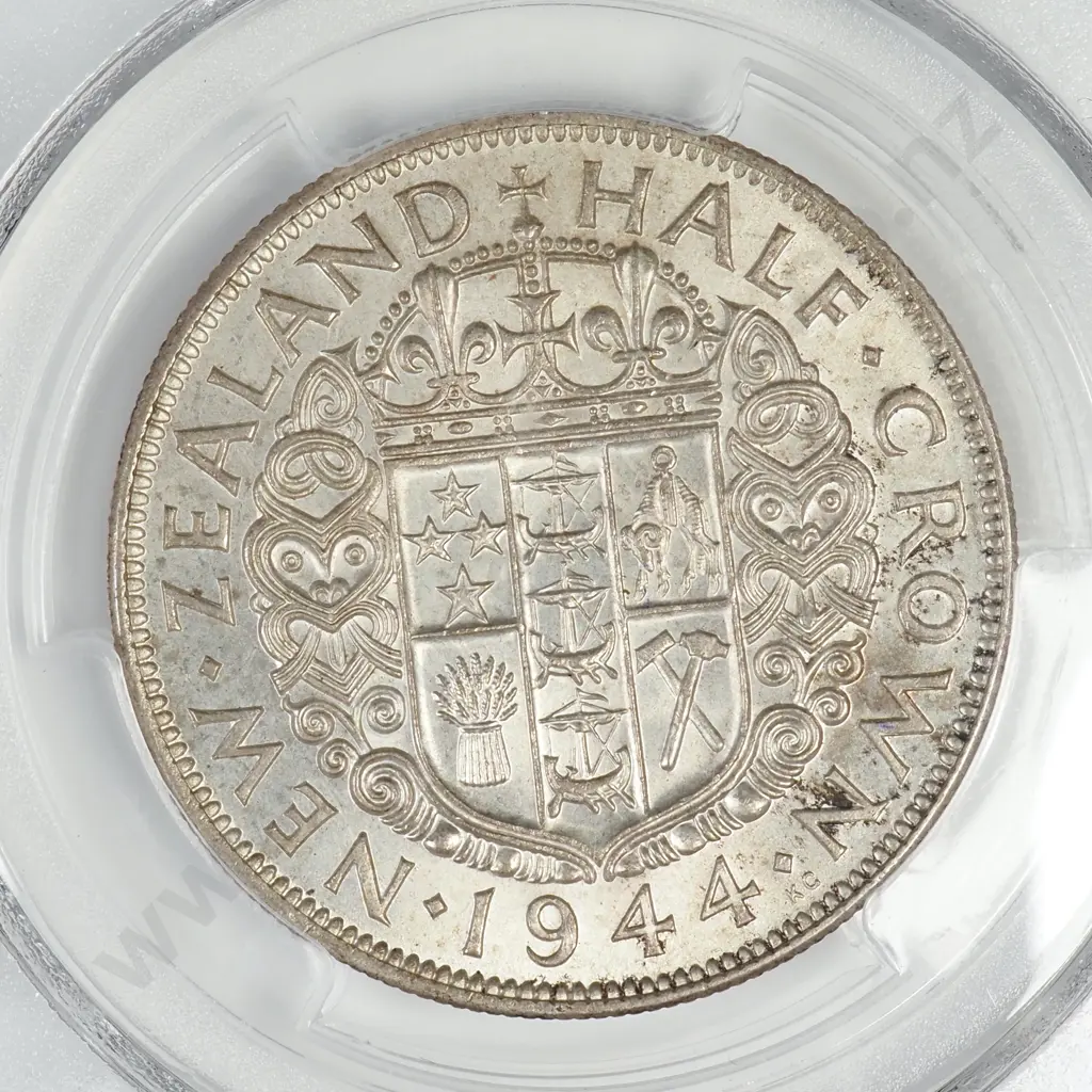 1944 HALFCROWN, MS63, MINIMUM C.V. $2200 Image 1++