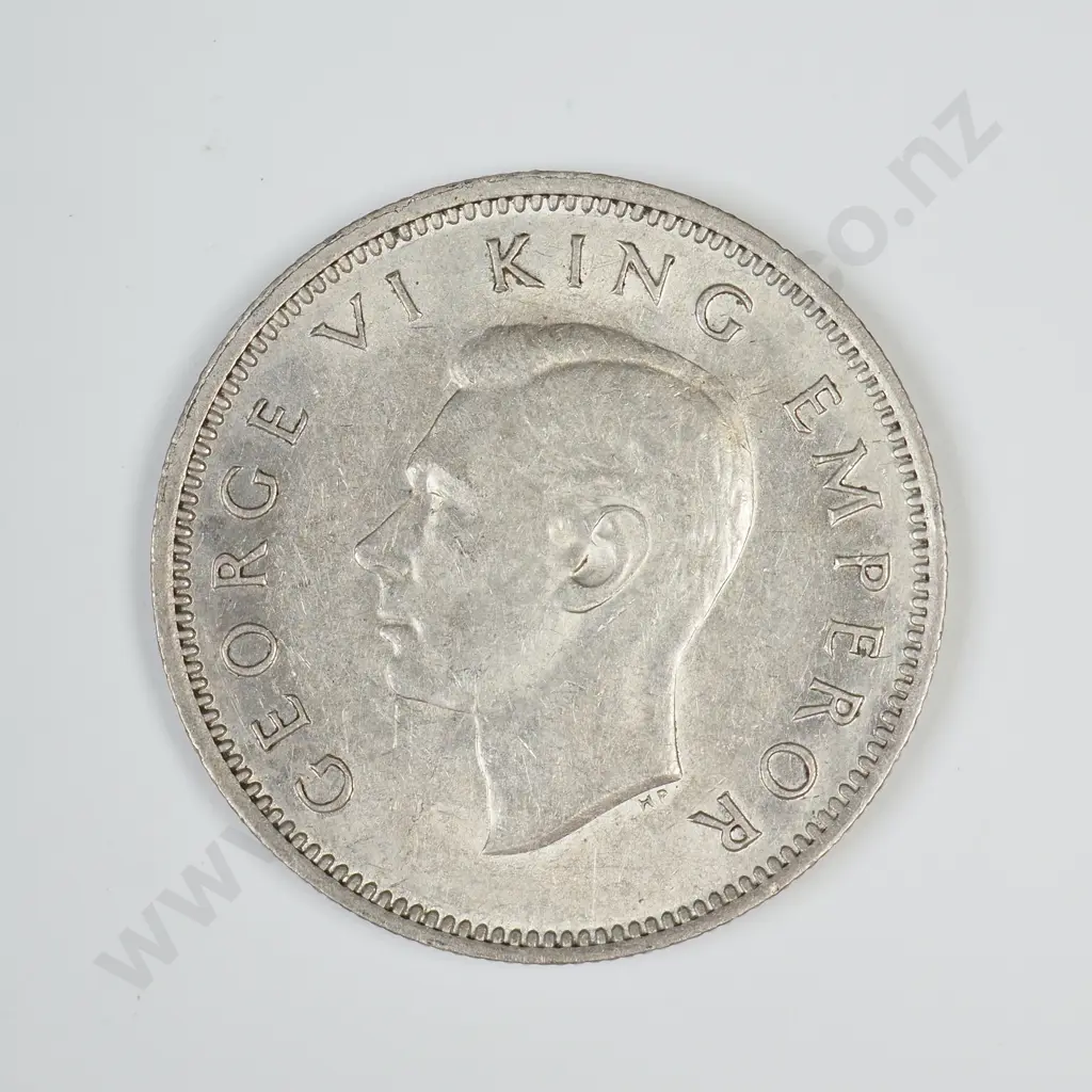 1942 'BROKEN BACK' SHILLING, E.F, C.V $750 Image 1++
