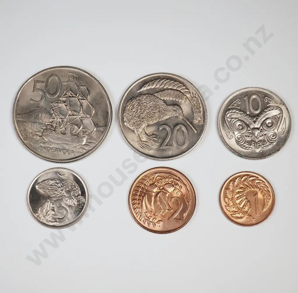 6 X 1971 UNC CIRCULATION COINS 1 TO 50 CENTS CCV$320 Image 1++