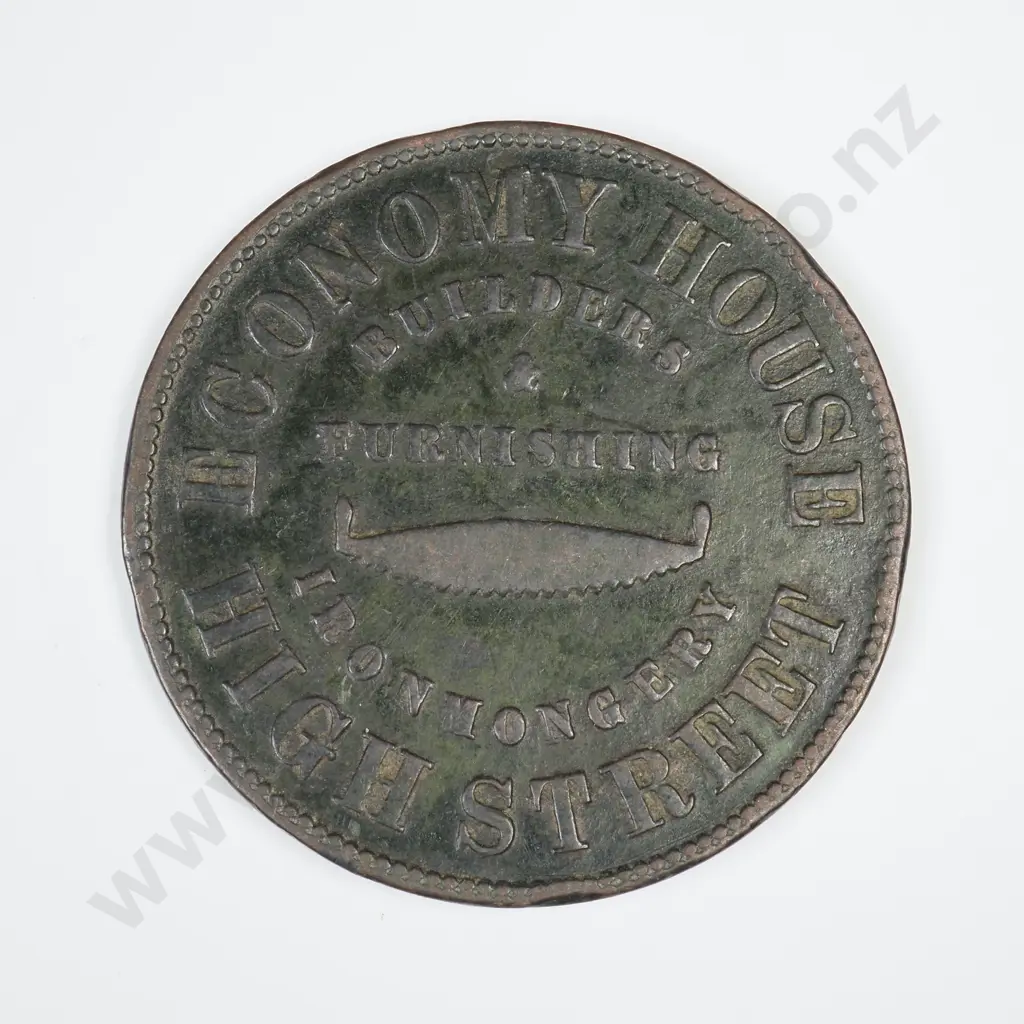 COPPER T. W. GOURLAY, CHRISTCHURCH ONE PENNY TOKEN, C.1860'S Image 1++