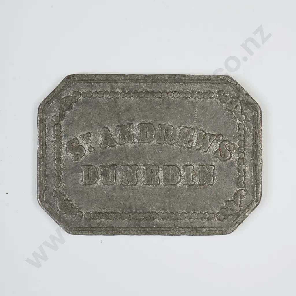 COMMUNION TOKEN, ST. ANDREW'S DUNEDIN, C.V $40 Image 1++