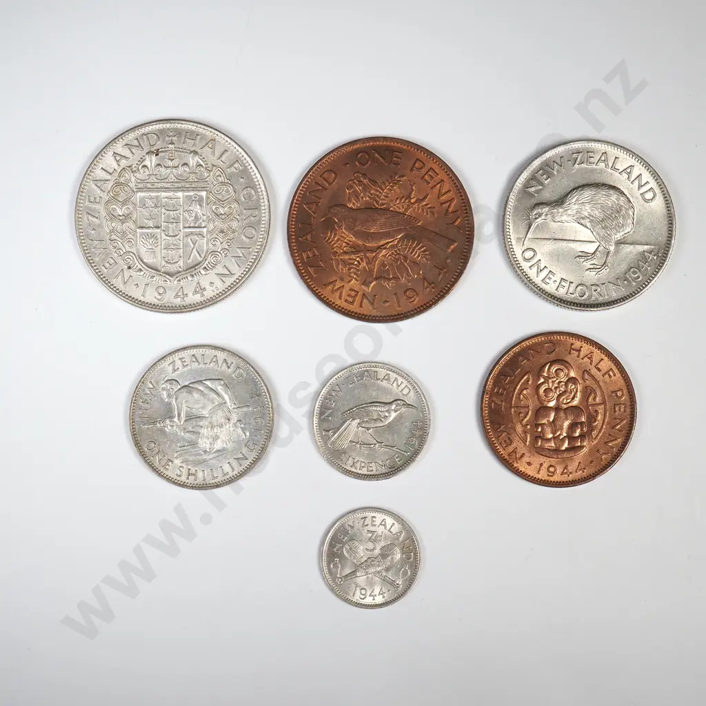 1944 SEVEN COIN DATE SET, E.F OR BETTER MIN CCV$670 Image 1++