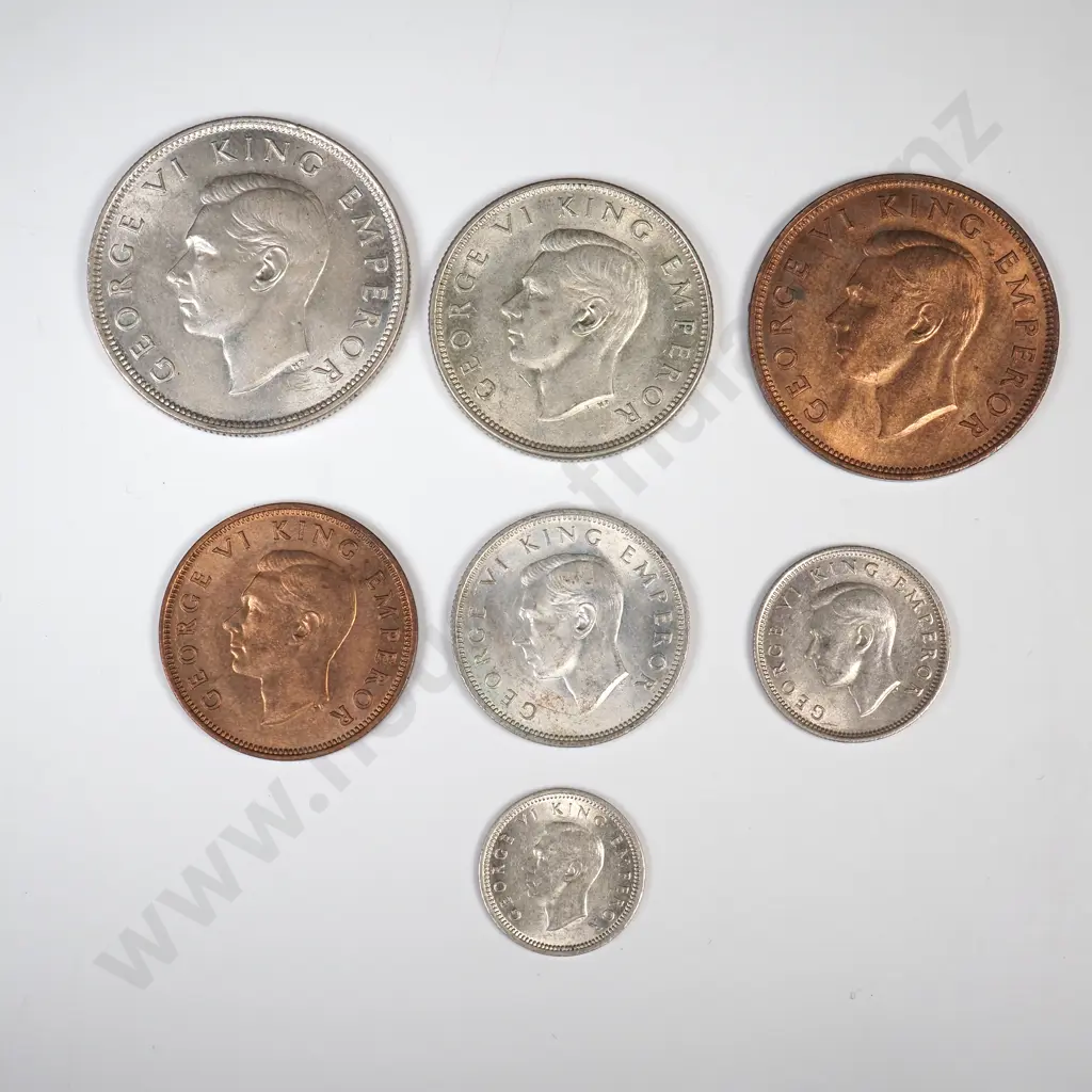 1946 SEVEN COIN DATE SET, E.F OR BETTER MIN CCV$285 Image 1++