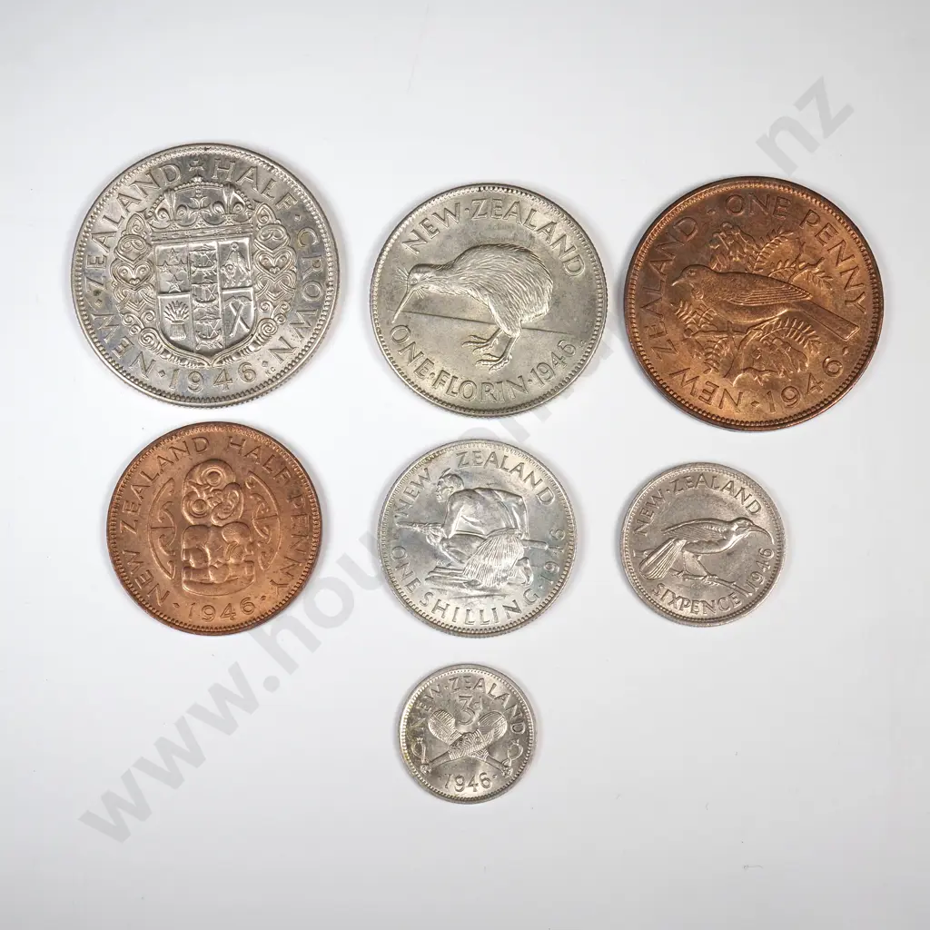 1946 SEVEN COIN DATE SET, E.F OR BETTER MIN CCV$285 Image 1++