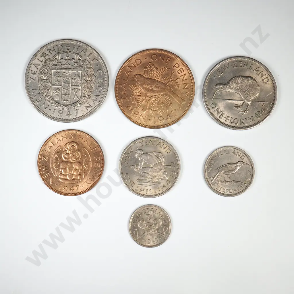 1947 SEVEN COIN DATE SET, E.F OR BETTER MIN CCV$355 Image 1++
