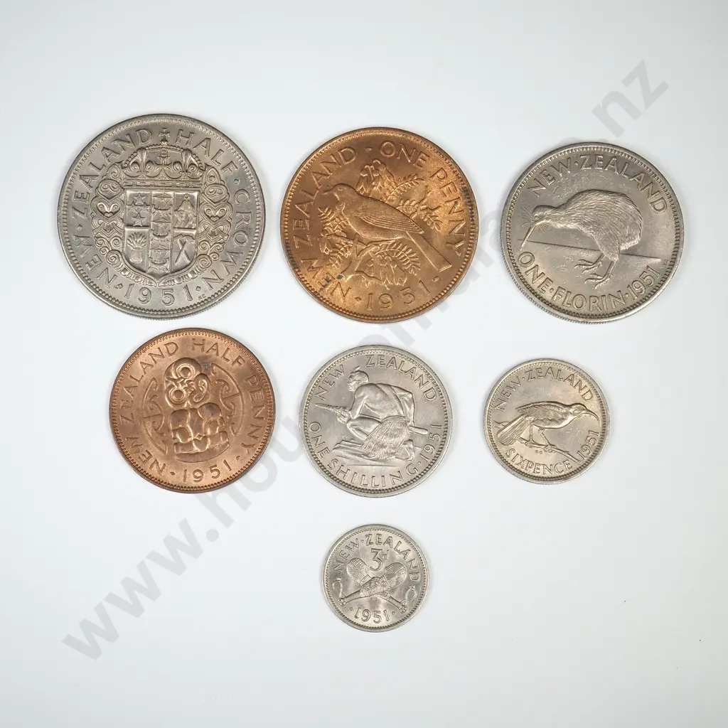 1951 SEVEN COIN DATE SET, E.F OR BETTER MIN CCV$150 Image 1++