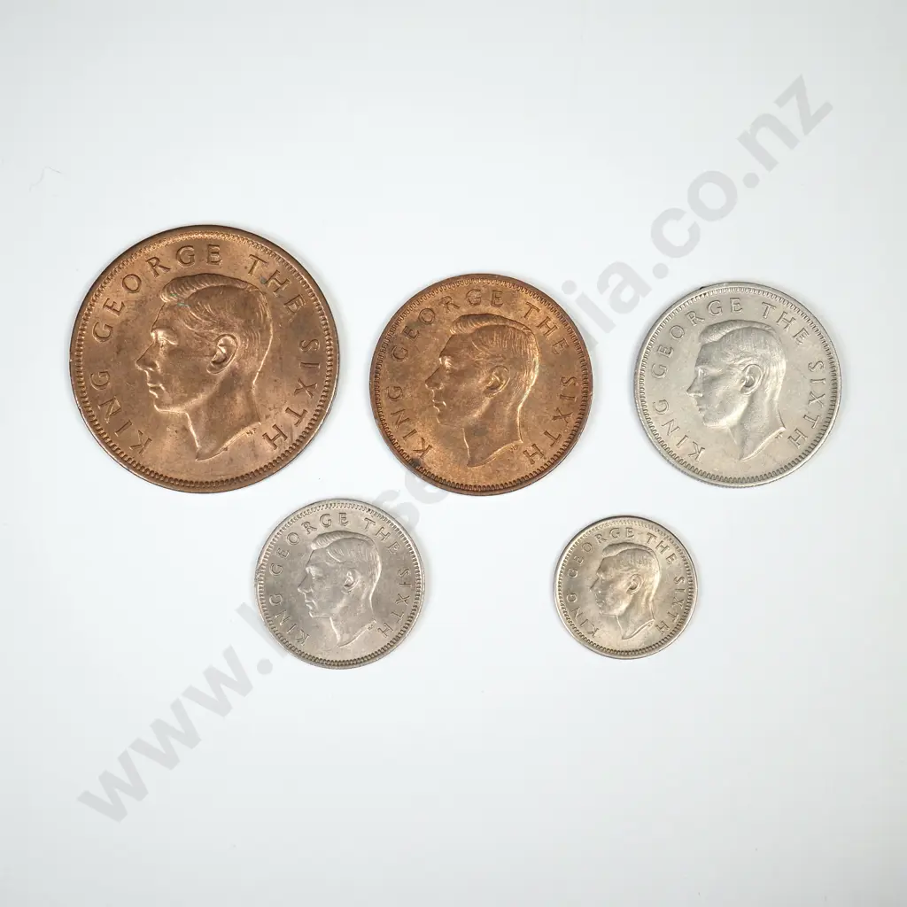 1952 FIVE COIN DATE SET, E.F OR BETTER MIN CCV$110 Image 1++