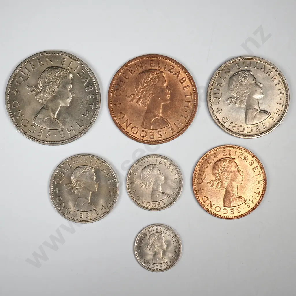 1962 SEVEN COIN DATE SET, E.F OR BETTER Image 1++