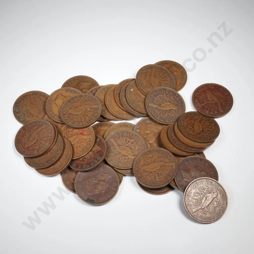 40 X 'BURNISHED' 1945 PENNIES Image 1++