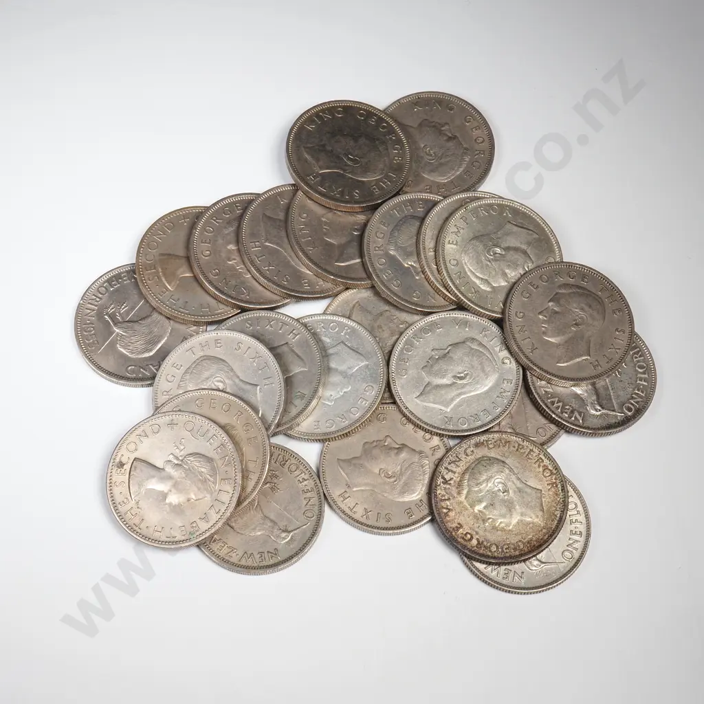 1 X 1934, 5 X 1937, 2 X 1941, 2 X 1948, 4 X 1949, 7 X 1951, 3 X 1953 FLORINS, V.F TO E.F Image 1++