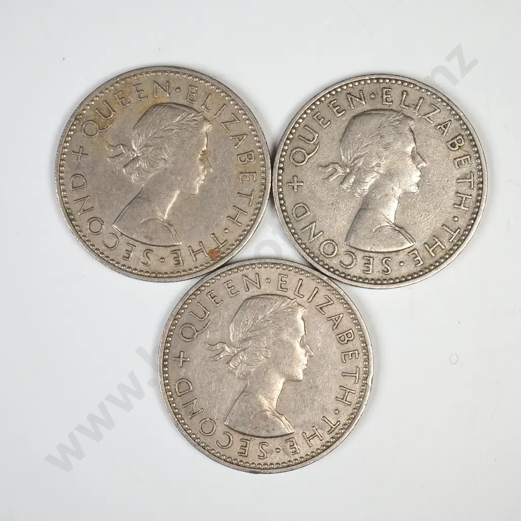 3 X 1958 BROKEN BACK SHILLINGS, C.V $105 Image 1++
