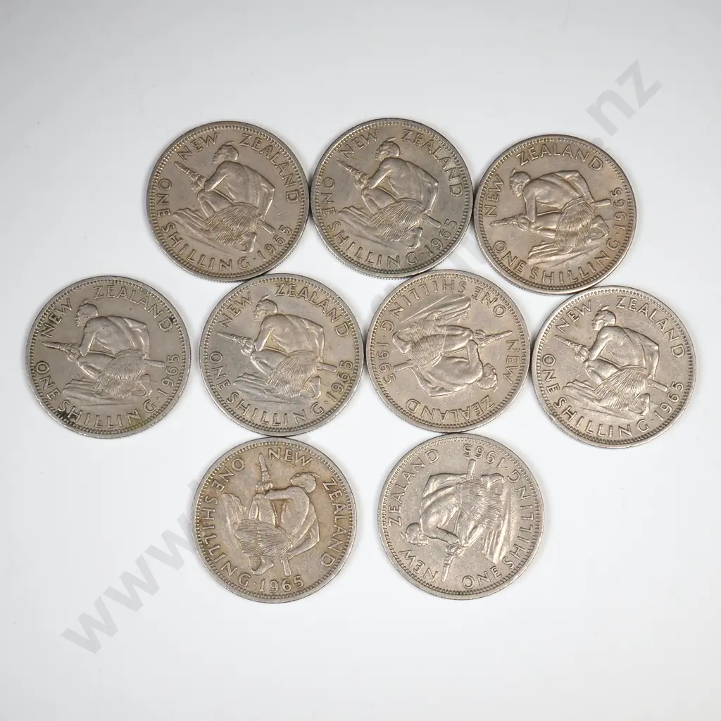 9 X 1965 BROKEN BACK SHILLINGS, C.V $180 Image 1++