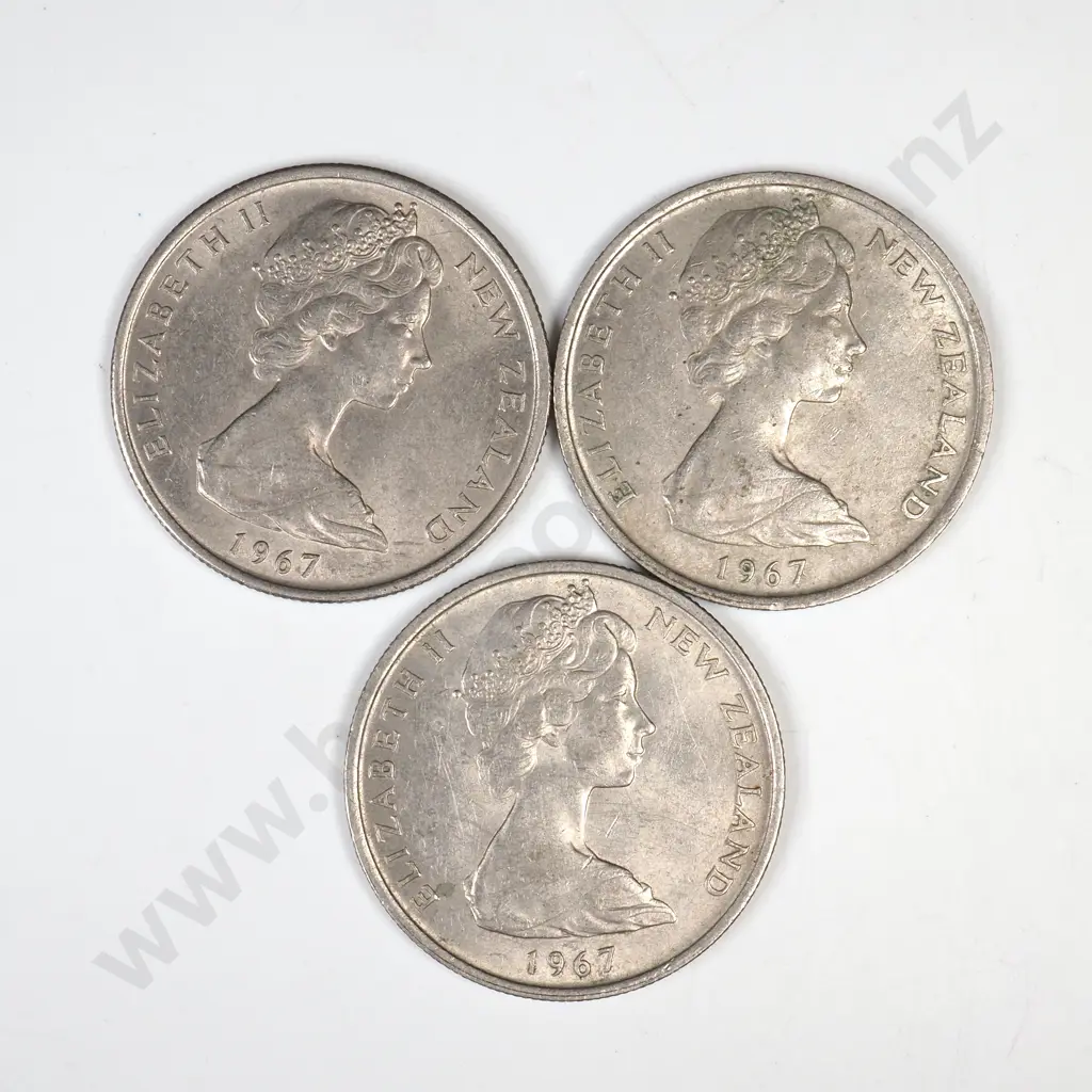 3 X 1967 NO SEA FIVE CENTS, C.V $60 Image 1++