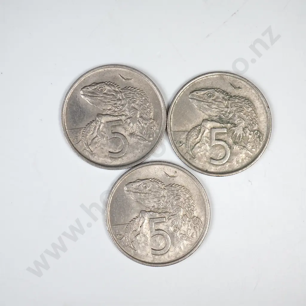 3 X 1967 NO SEA FIVE CENTS, C.V $60 Image 1++