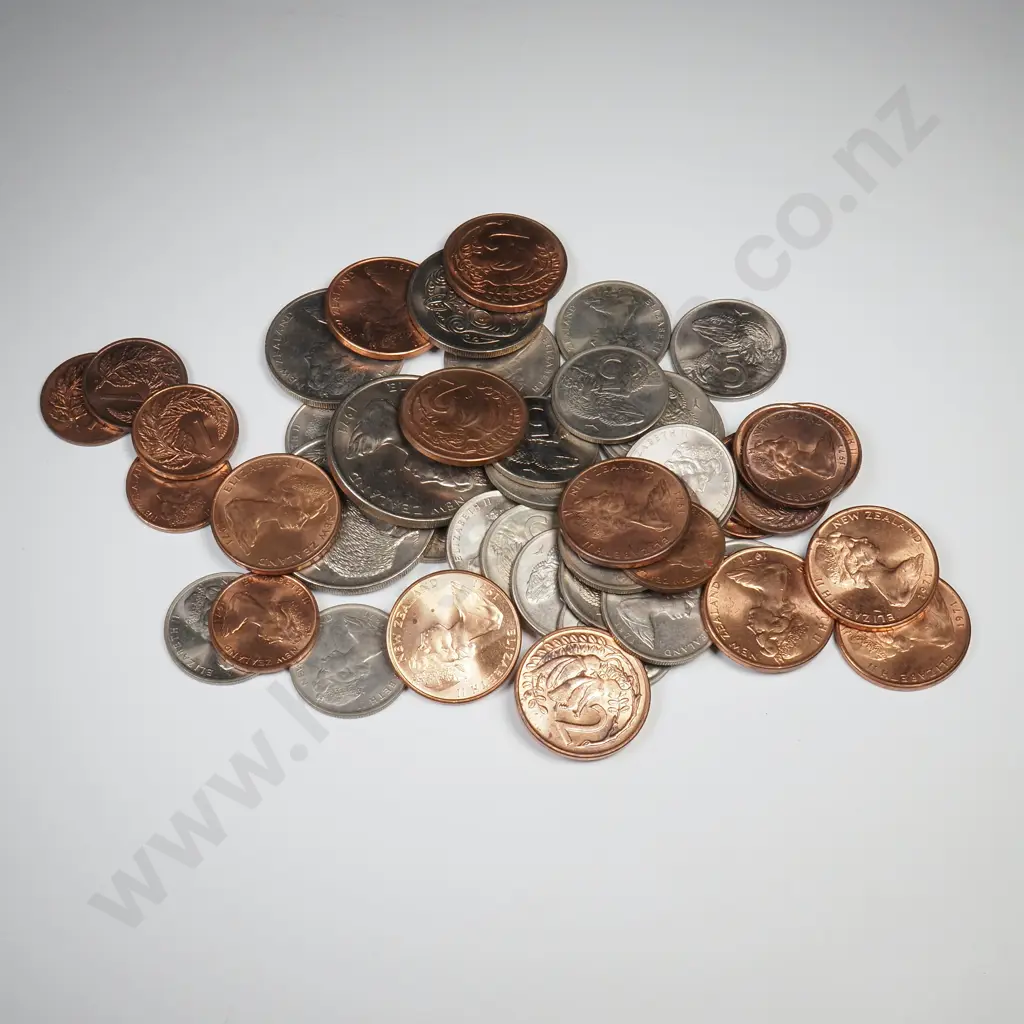 12 X 1 CENT, 10 X 2 CENTS, 22 X 5 CENTS, 2 X 10 CENTS, 2 X 20 CENTS 1971 UNC CIRCULATION COINS CCV$870 Image 1++