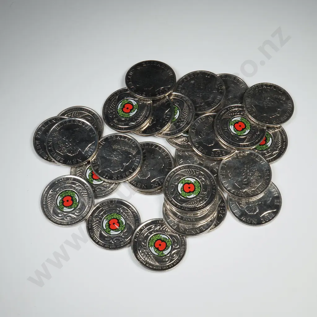 28 X 2018 ARMISTICE 50 CENTS, UNC CCV$112 Image 1++