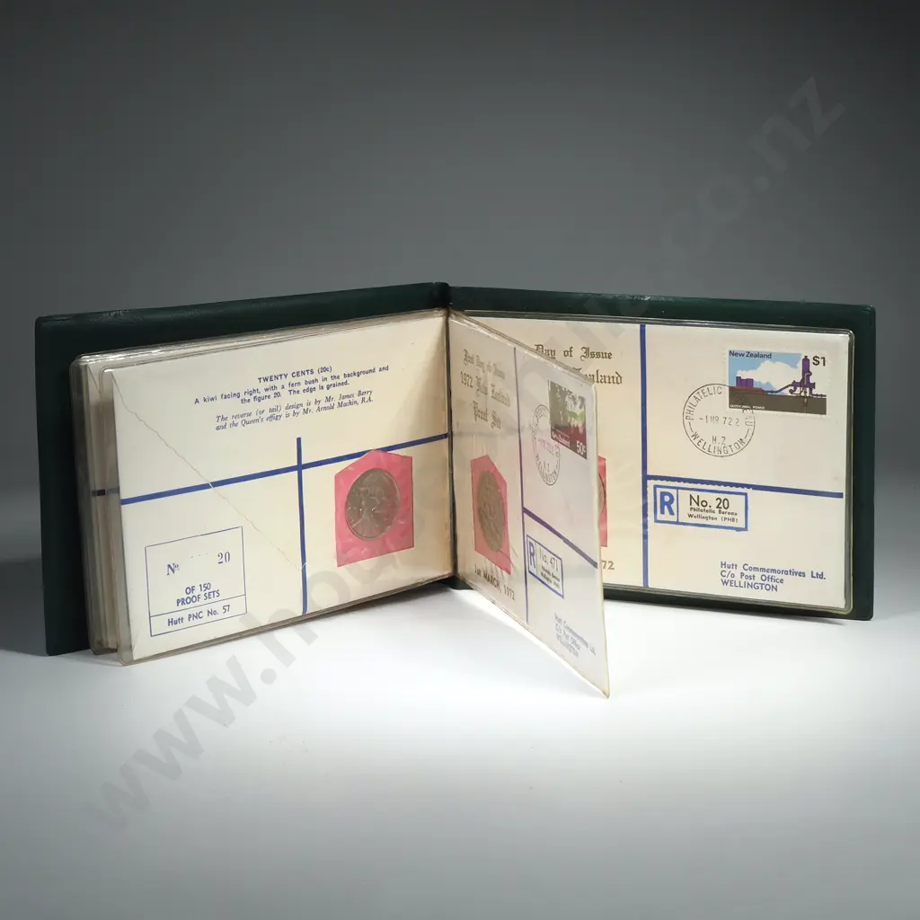 1972 PROOF COIN SET PNC, 1ST MARCH 1972 Image 1++