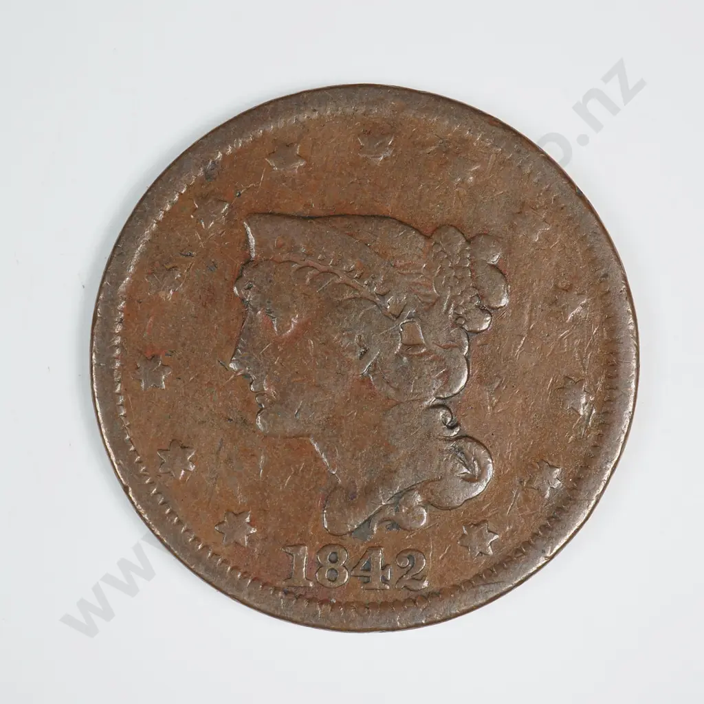 1842 Large Cent - Large Date Image 1++