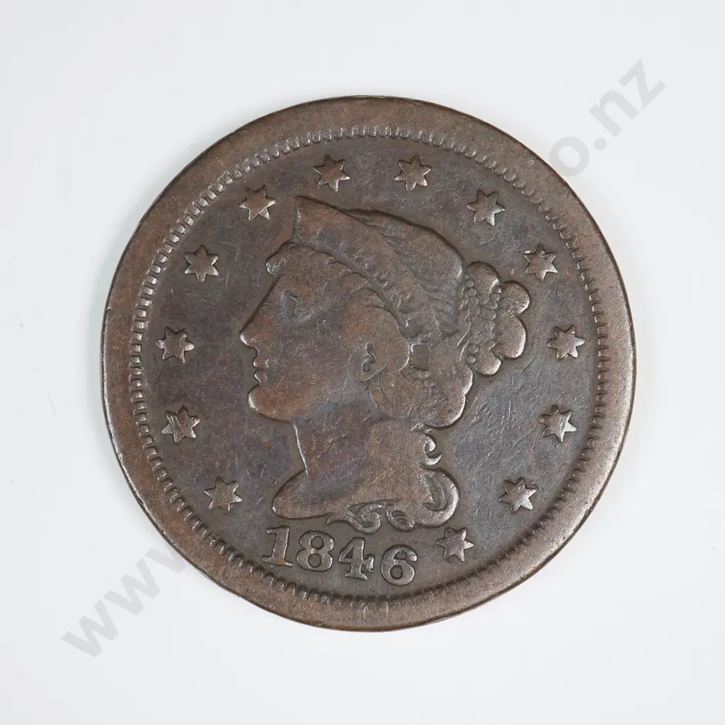 1846 Large Cent - Small Date Image 1++