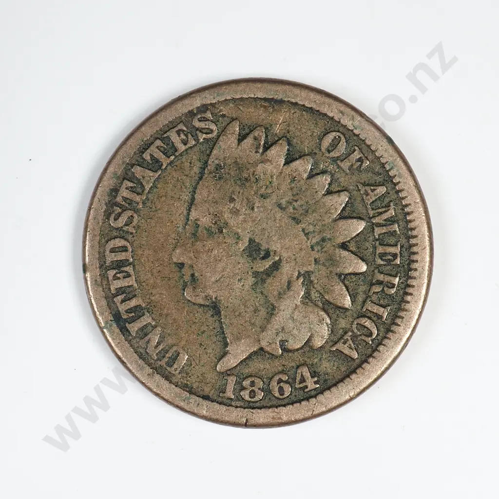 1864 Copper Nickel Indian Head Cent Image 1++