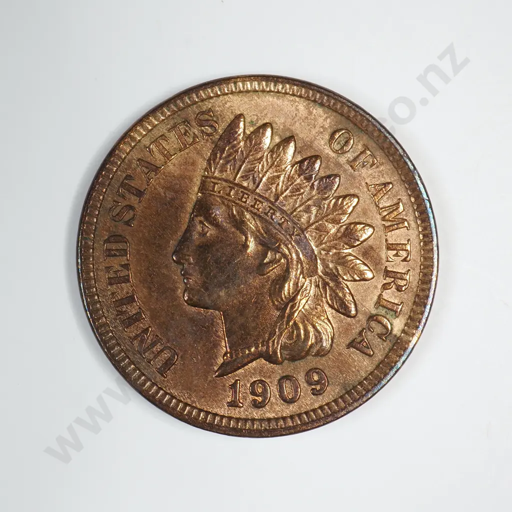 1909 Indian Head Cent Image 1++
