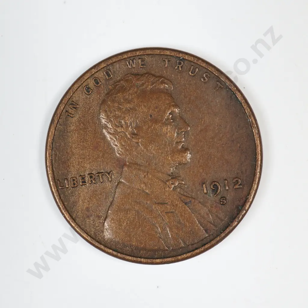 1912 S Lincoln Wheat Cent Image 1++