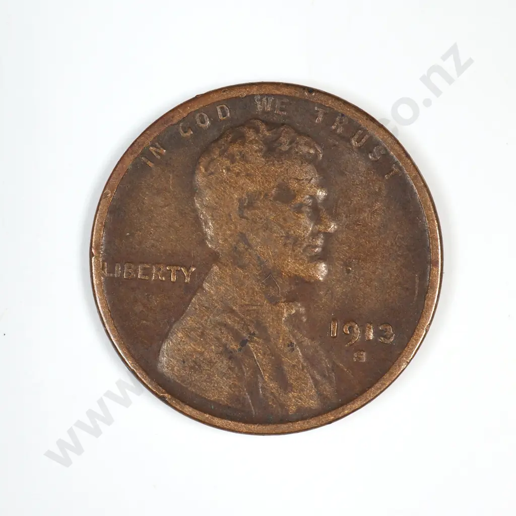 1913 S Lincoln Wheat Cent Image 1++