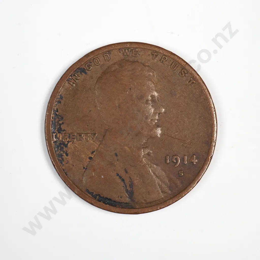 1914 S Lincoln Wheat Cent Image 1++