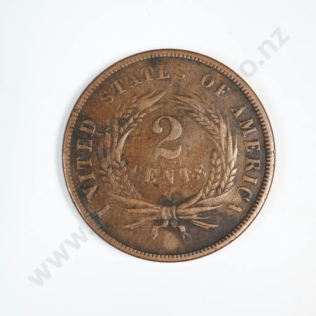 1867 Two Cent Piece Image 1++