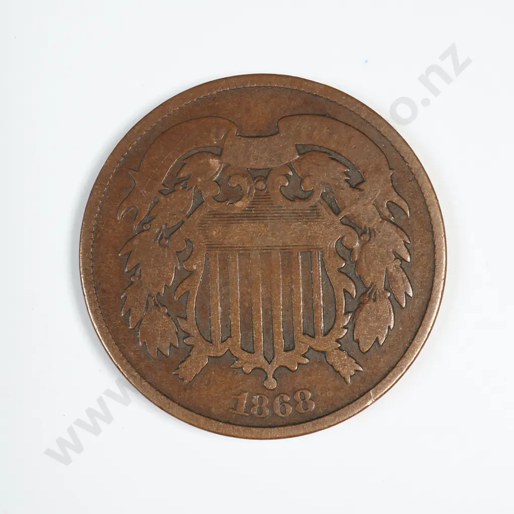 1868 Two Cent Piece Image 1++