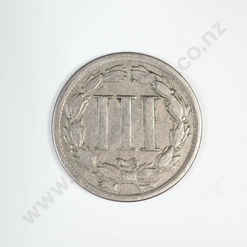 1865 Three Cent Nickel Image 1++