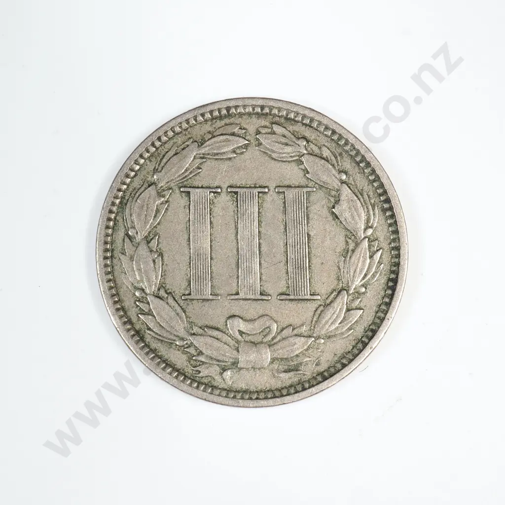 1868 Three Cent Nickel Image 1++