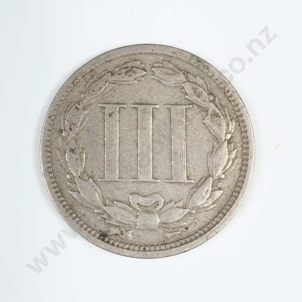 1869 Three Cent Nickel Image 1++