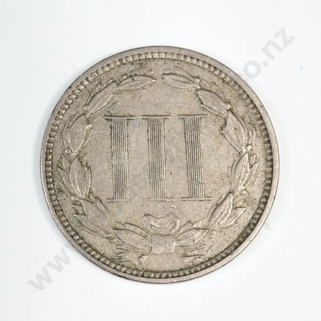 1870 Three Cent Nickel Image 1++