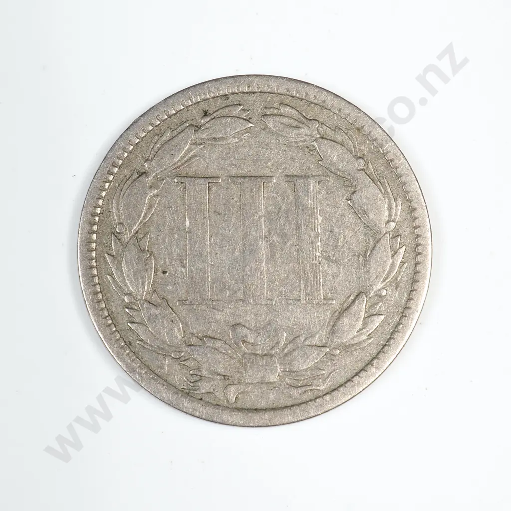 1872 Three Cent Nickel Image 1++