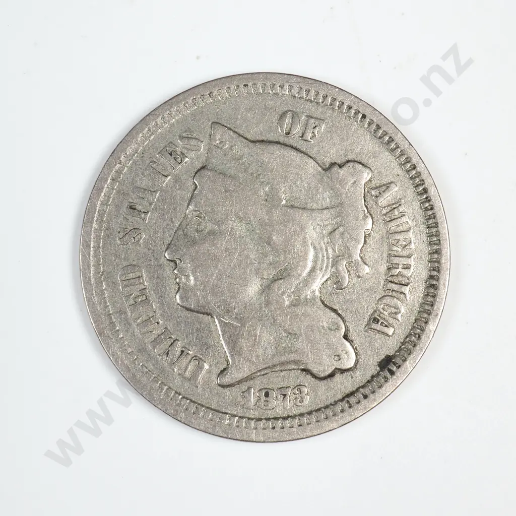 1873 Three Cent Nickel Image 1++