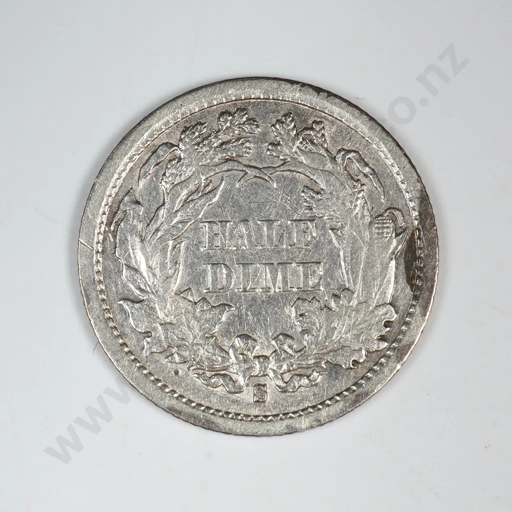 1872 S Mintmark Under Half Dime Image 1++