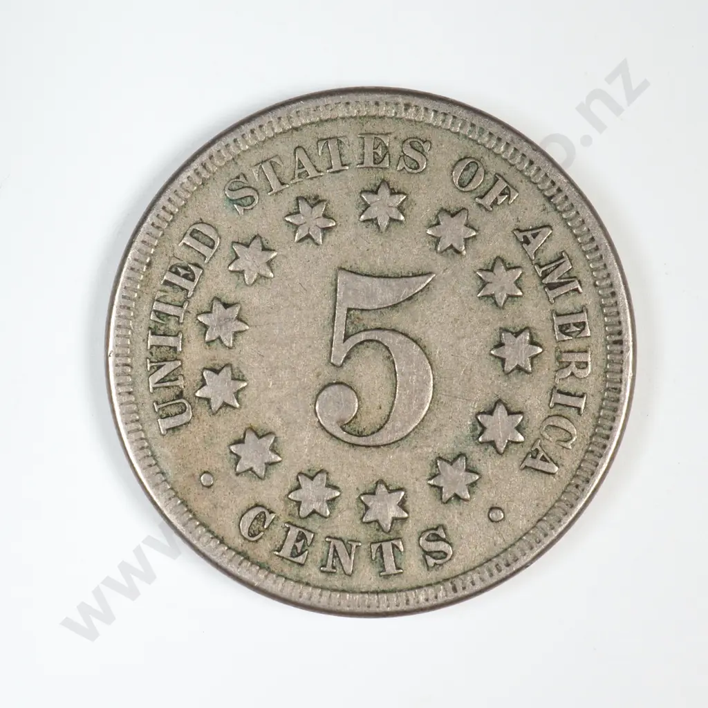 1867 Shield Nickel - Without Rays Image 1++