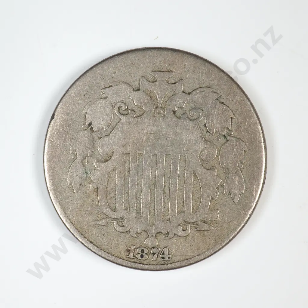 1874 Shield Nickel Image 1++
