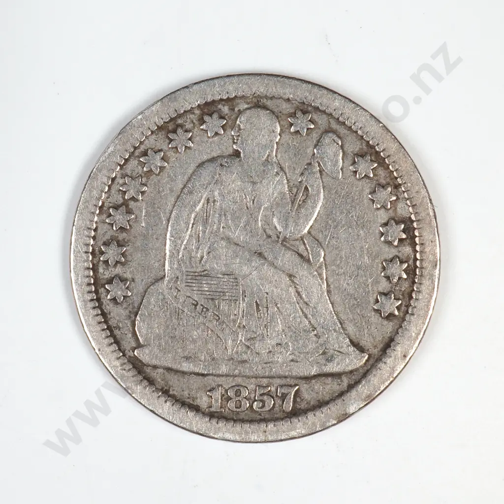 1857 Seated Liberty Dime Image 1++