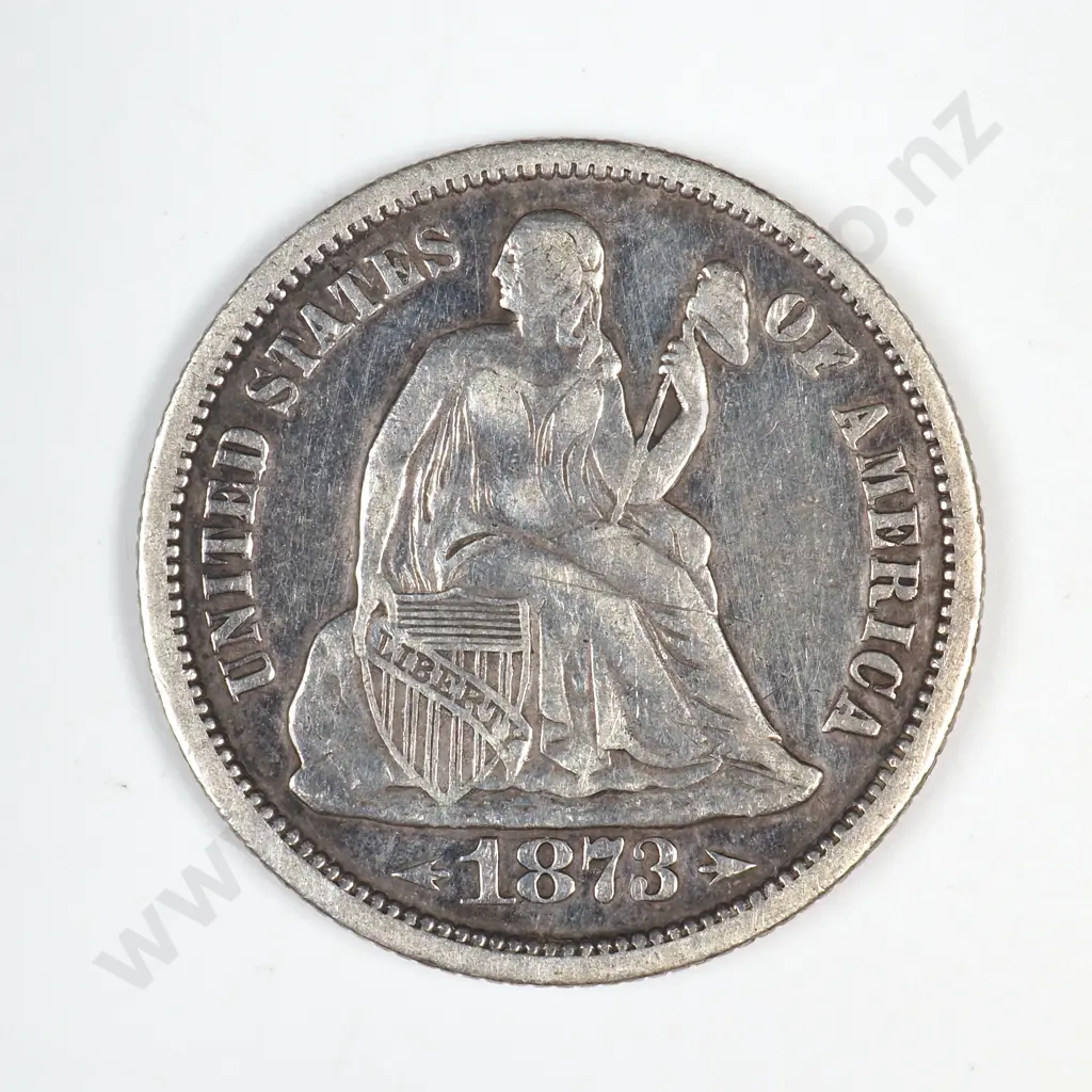 1873 Seated Liberty Dime - Arrows Image 1++