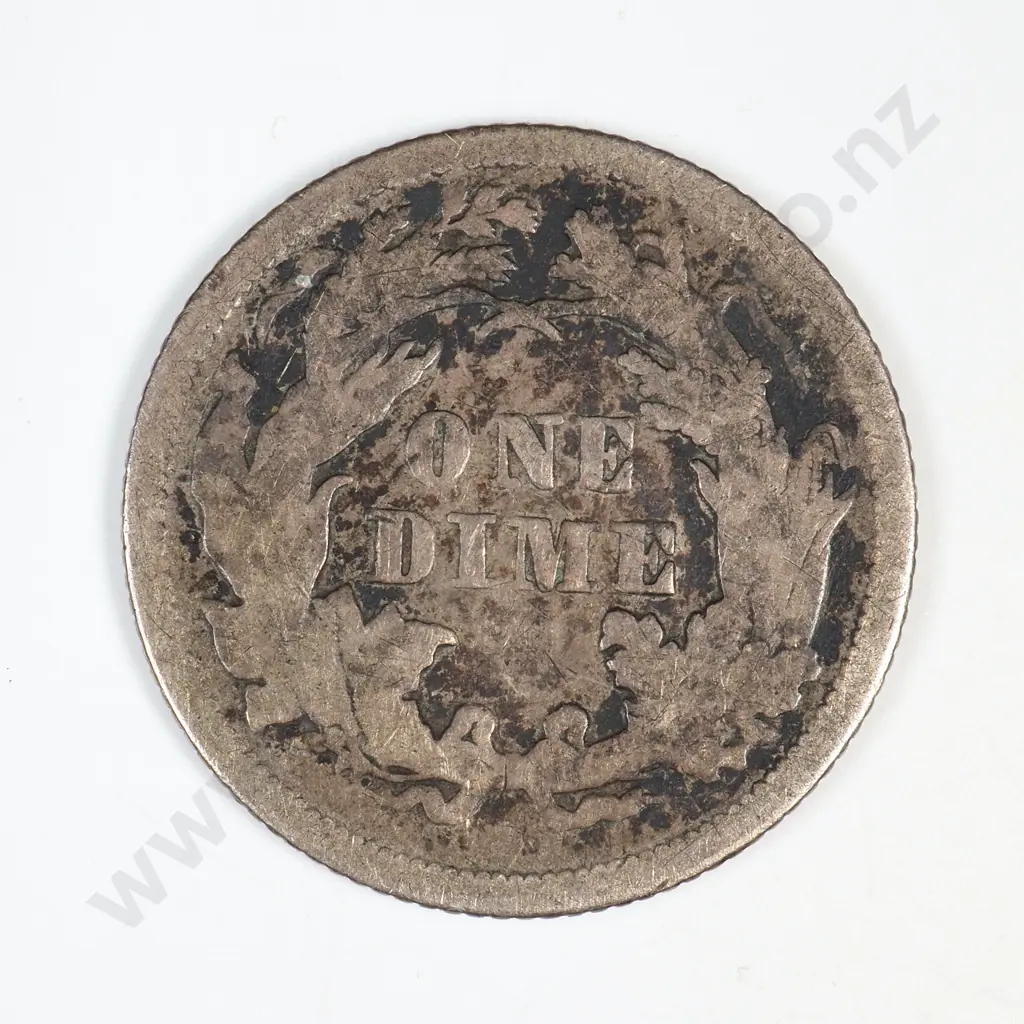1876 Seated Liberty Dime Image 1++