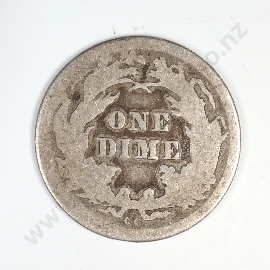 1877 CC Seated Liberty Dime Image 1++
