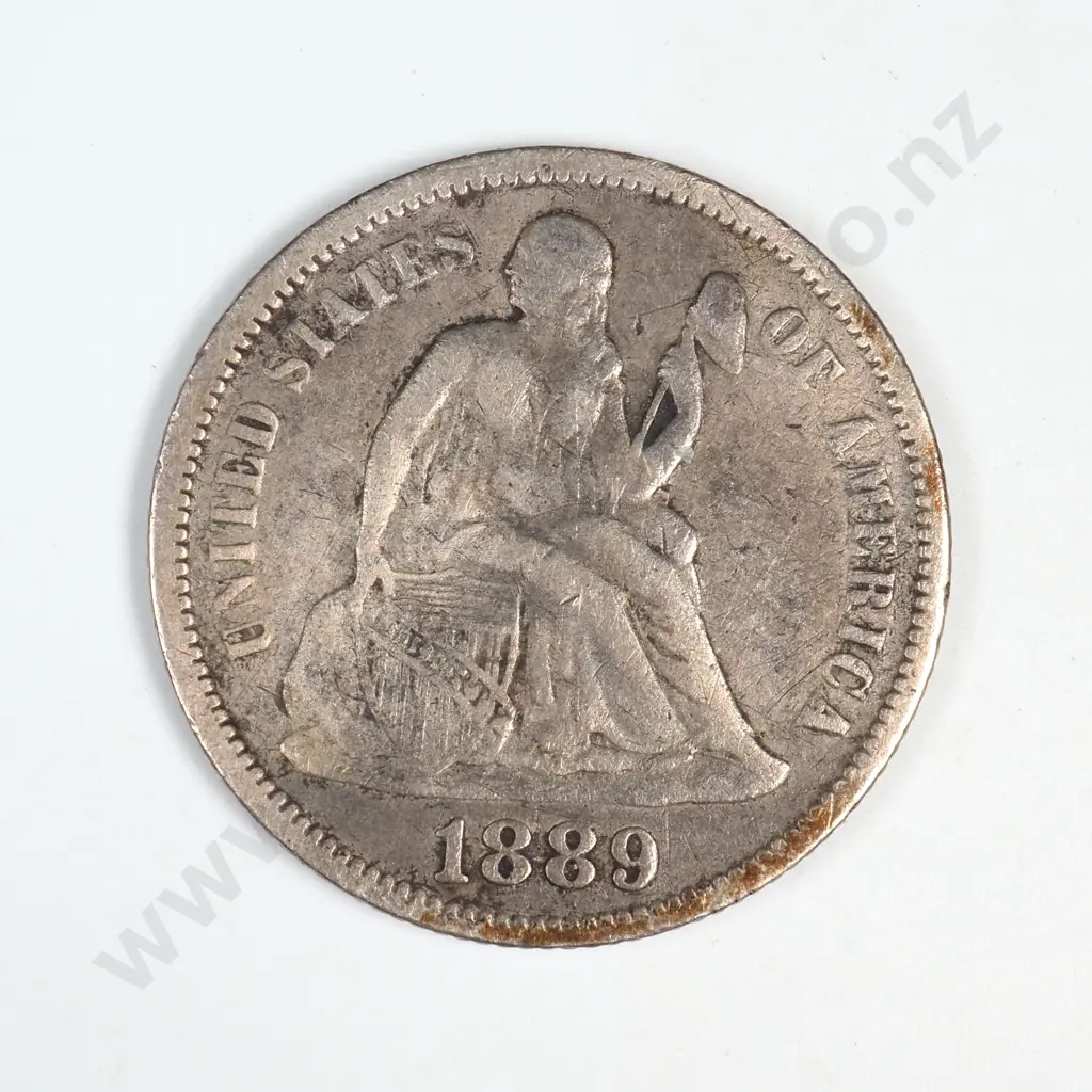 1889 Seated Liberty Dime Image 1++