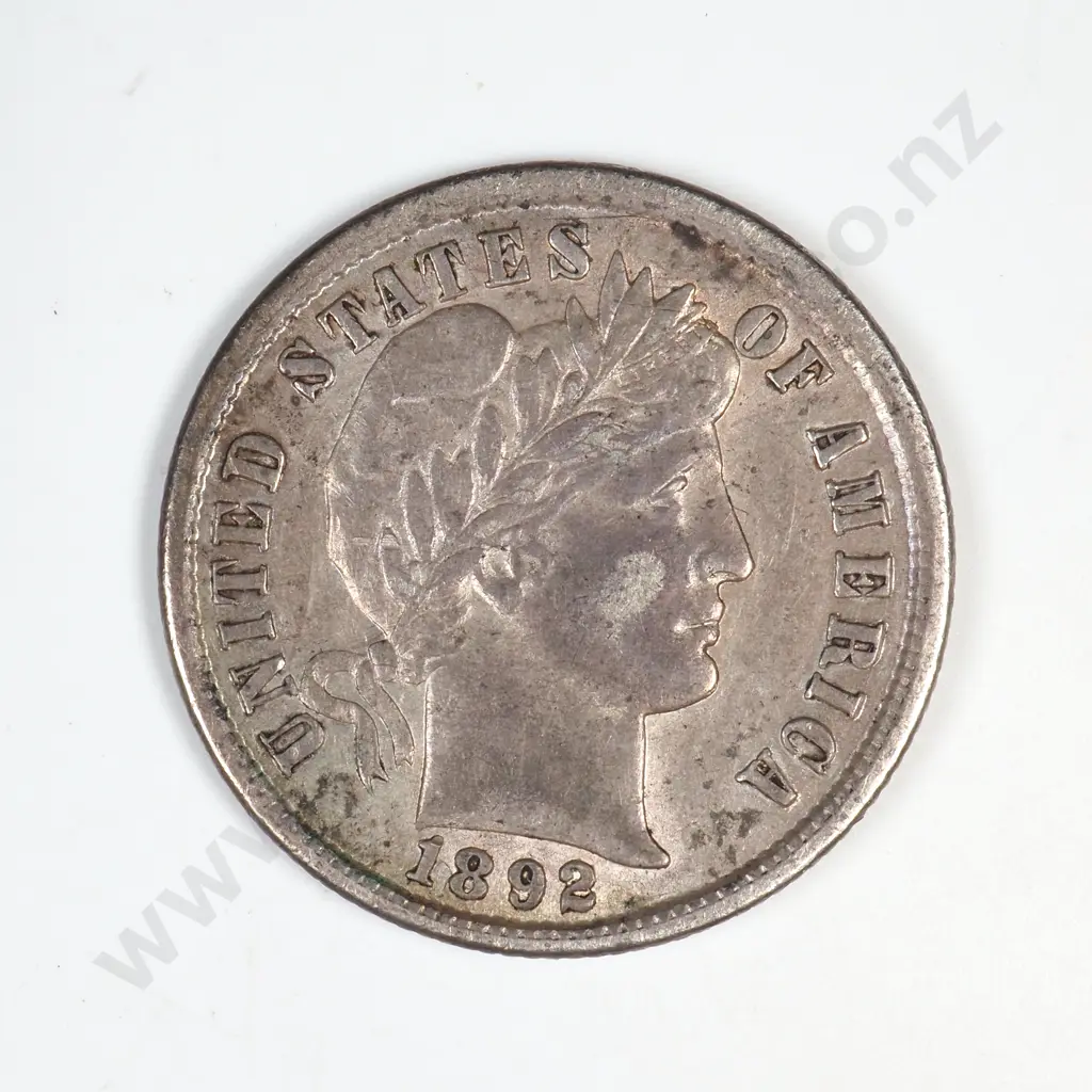 1892 Barber Dime Image 1++